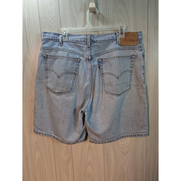Vintage Levis High Waist Denim Mom Shorts Women Size 16 Mis 90s Y2K Blue - Picture 2 of 6